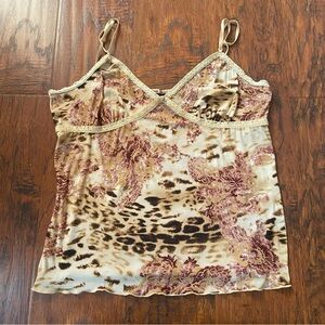 Vintage 90s y2k paper tag vintage lace tank top.